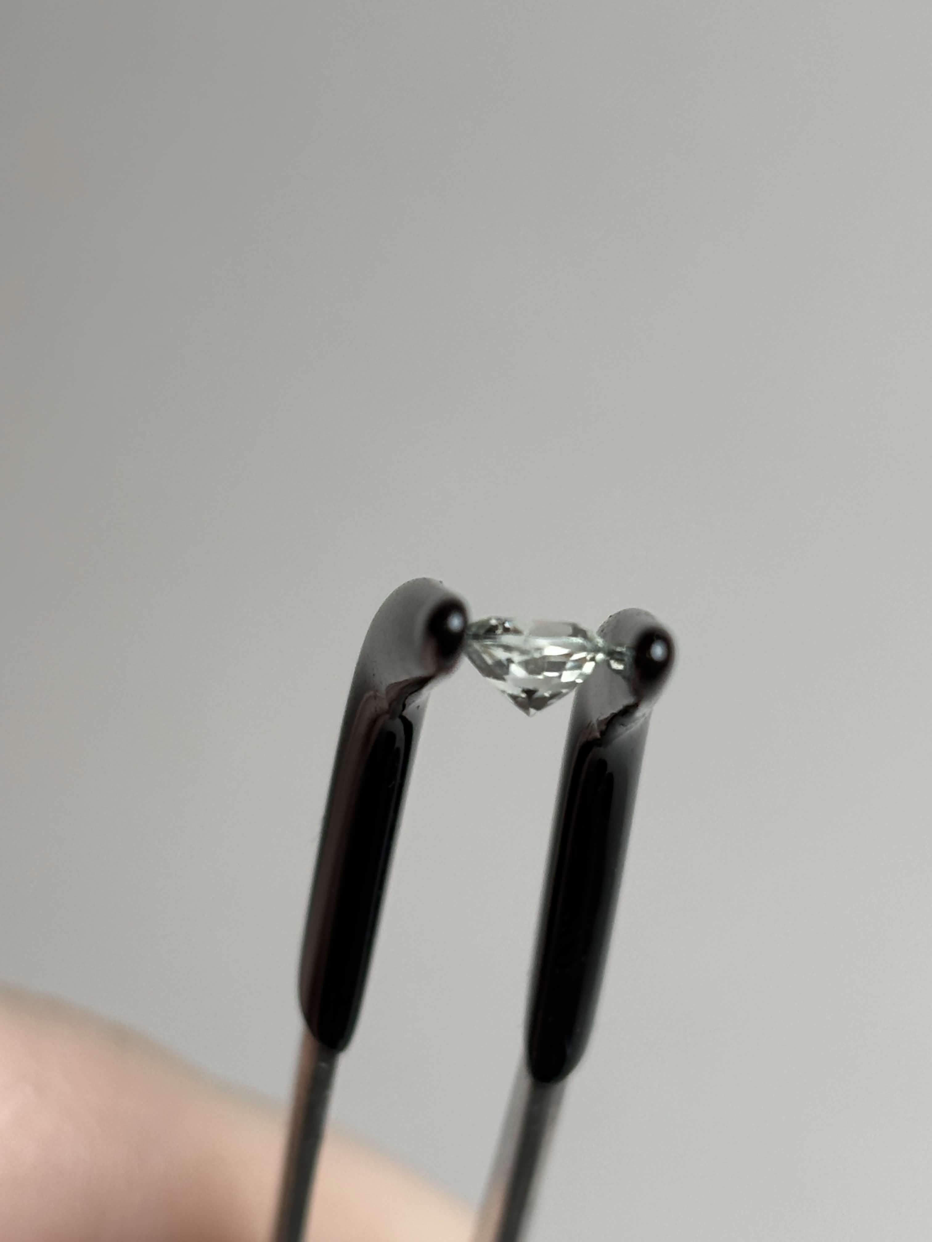 Side of round pale green stones