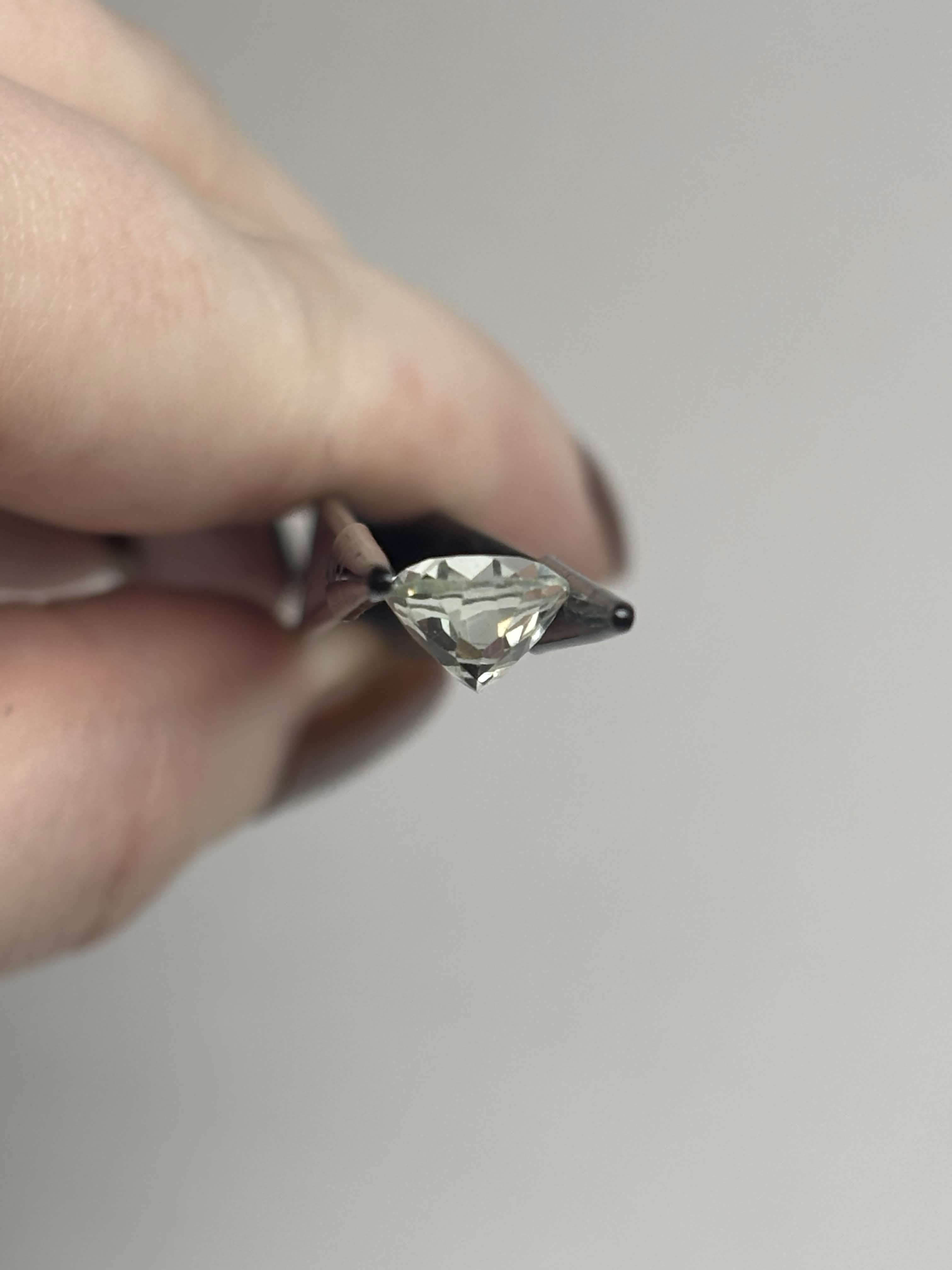 Side of light green oval stone