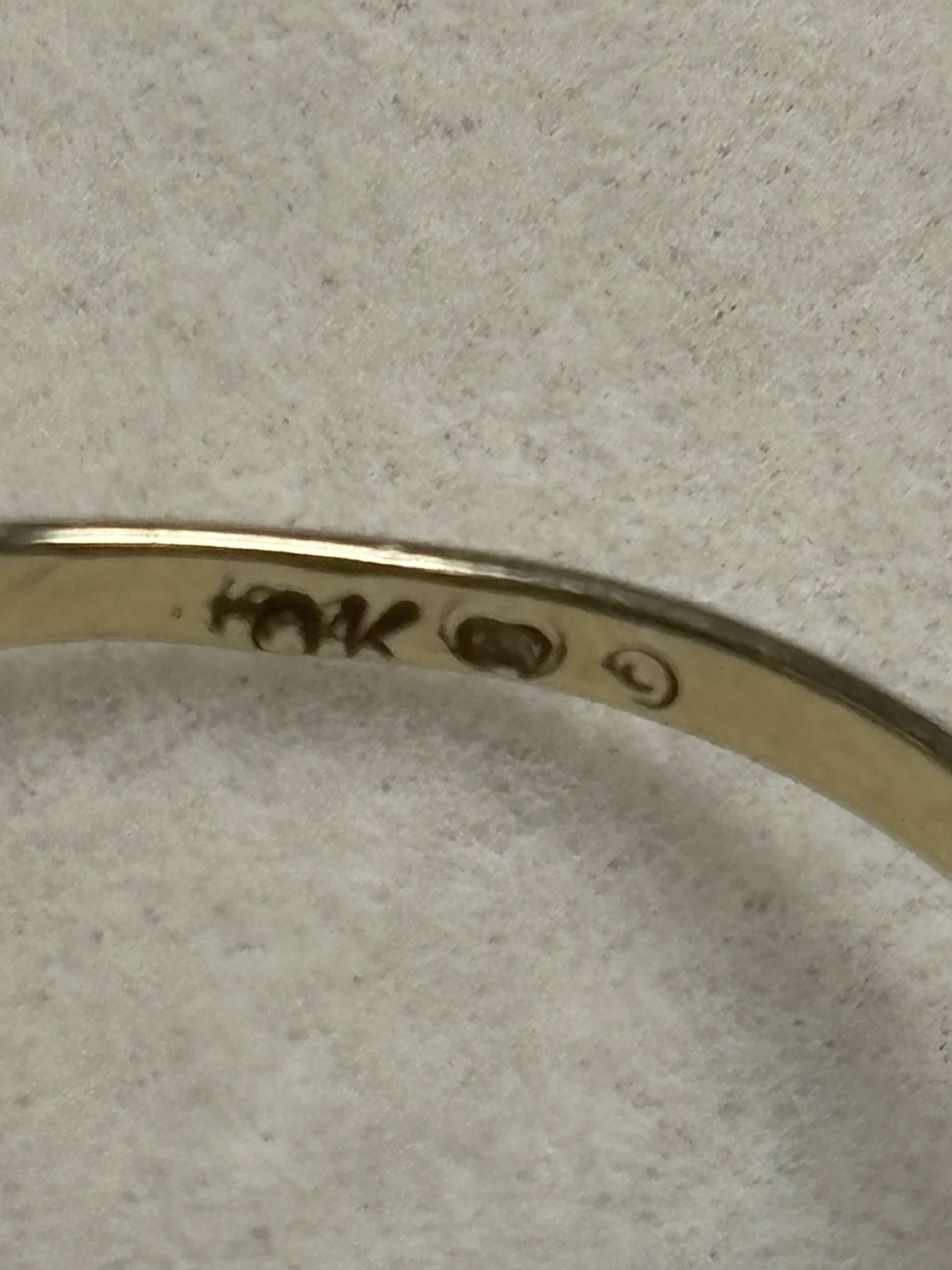 Hallmarks of yellow Gold Filigree Wave Ring